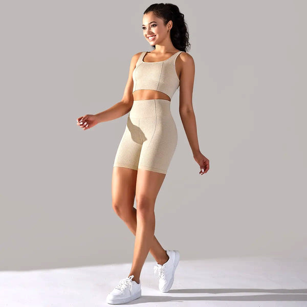 Neutral Short & Bra 2 piece set