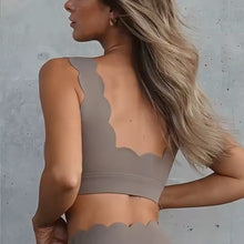 Scallops V Neck Bra/Top & Scallops