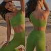 Scallops  One Shoulder Womens Sports Bras and Leggings.