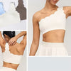 Scallops  One Shoulder Womens Sports Bras and Leggings.