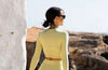 Double Twist Cross-border  Long-sleeved Wrap Double Cut-Out Crop Top