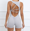 Short strappy back 1-piece