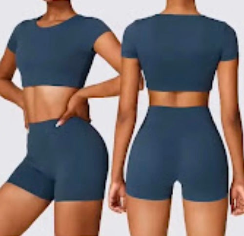 Contour Crop and Shorts Set
