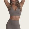 Scallops V Neck Bra/Top & Scallops