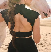 Scallops Beauty Wavy Back Design Crop Top