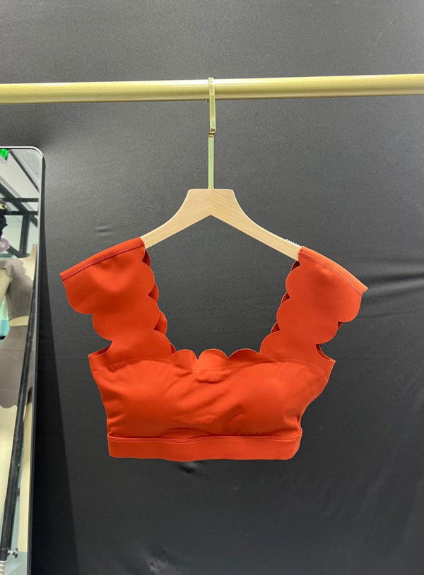 Scallop Square Neck Tank Bra