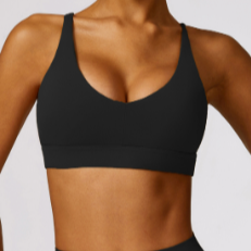 V-neck sports bra