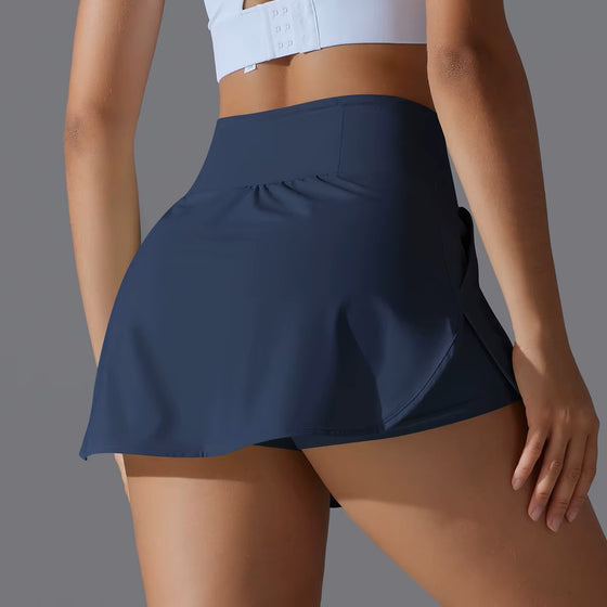 Double Layer Pockets Women Quick Dry Short Skirt