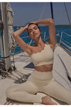 Scallops  One Shoulder Womens Sports Bras and Leggings.