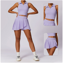 Conjunto deportivo de yoga de secado rápido, dinámico, con top corto y sujetador deportivo.