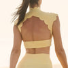 Scallops Beauty Wavy Back Design Crop Top