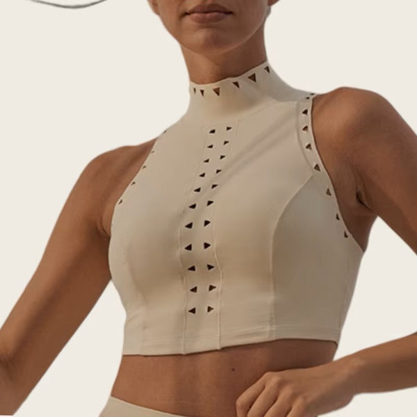 Sensation collection. V-Waist Skirt Set With Open-Back Crop Top