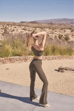 Scallops Flare High Waist Leggings With Tummy Control