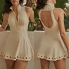 Sensation collection. Breathable Comfortable Zipper Dress Hollowed Back