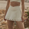 Sensation collection. V-Waist Skirt Set With Open-Back Crop Top