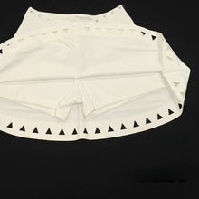 Sensation collection. V-Waist Skirt Set With Open-Back Crop Top