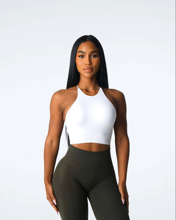 Crossed Back Crop Top